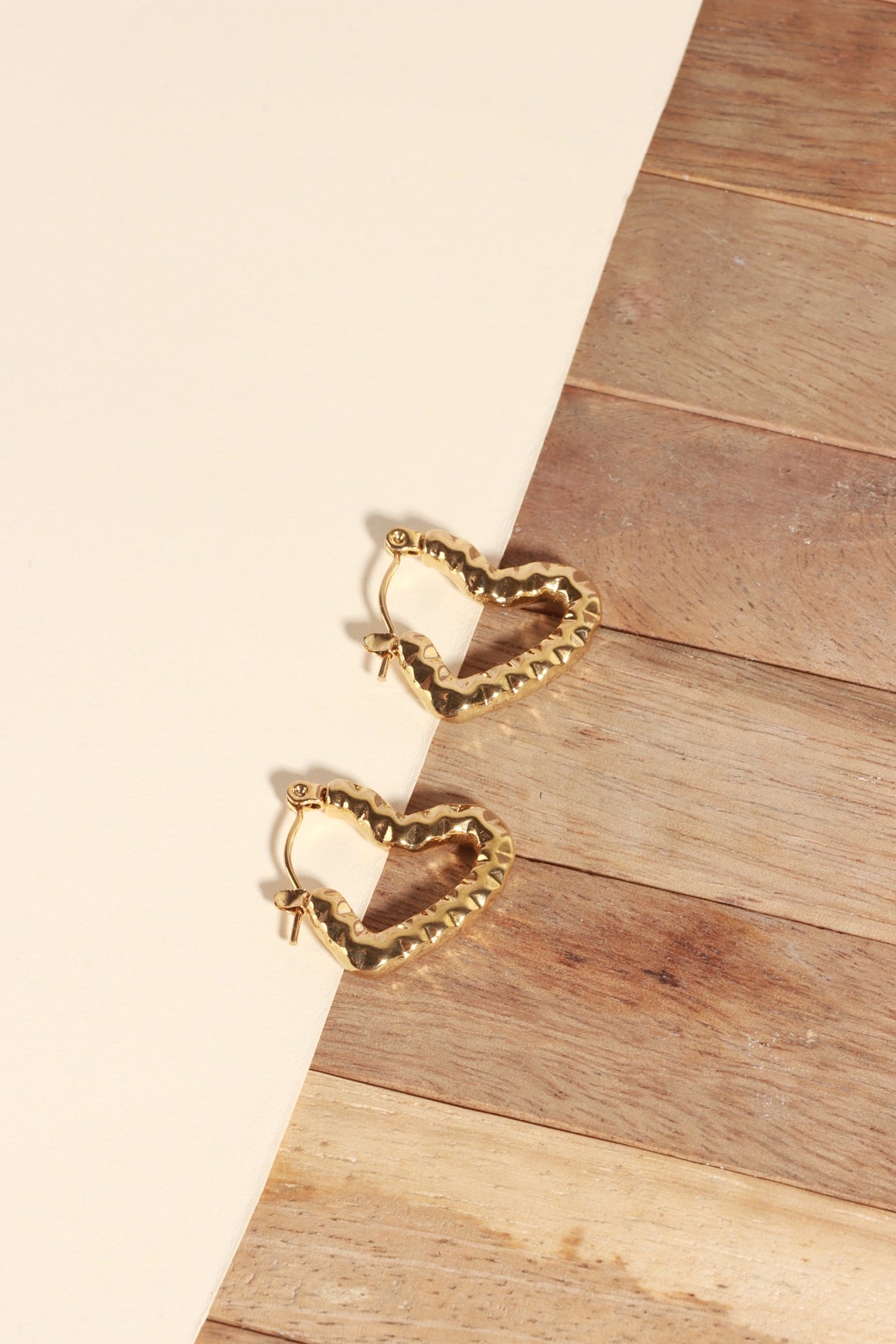 Heart Of Gold Hoops